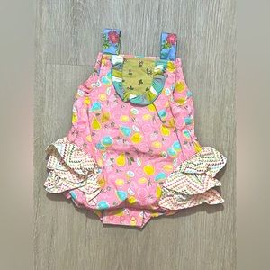Matilda Jane Little Lemon Bubble Romper ~ Size 6 mo